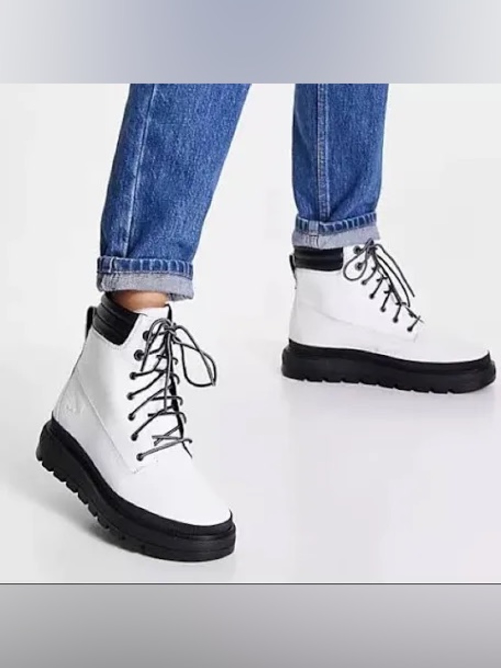 Timberland Ray City 6-Inch Boot Combat Boots White & Black US 10